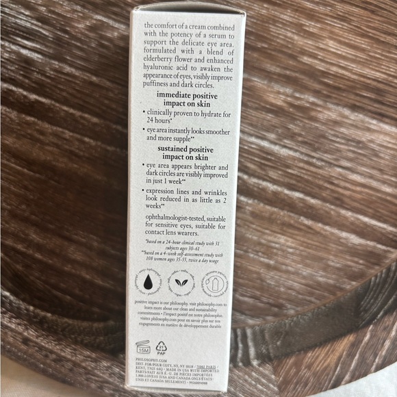 Philosophy Eye Cream • Anti-Aging Serum-in-Cream • Brightening Eye Treatment - Picture 4 of 4